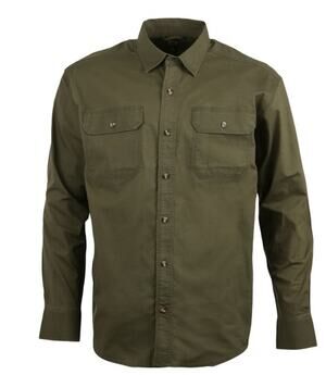 Noble Outfitters Olive Green Weathered Work Shirt Long Sleeve Button Down Sz M